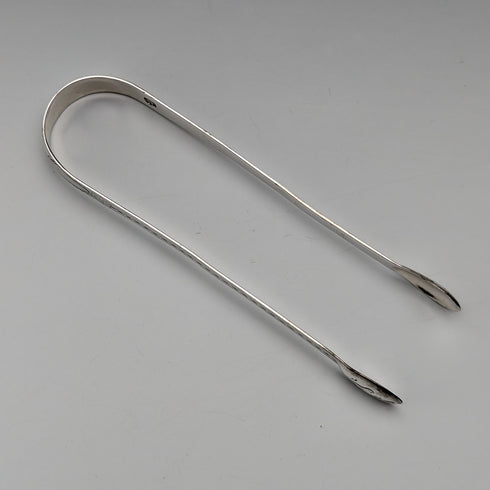 Circa 1800 British Antique Sterling Silver Sugar Tongs 25g George Smith IV
